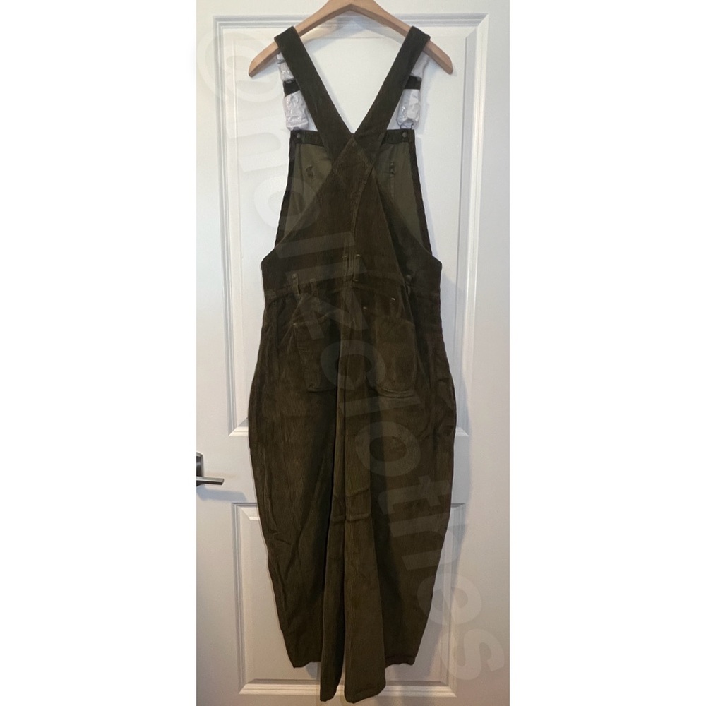 NWT Free People Olive Green Corduroy Jumpsuit - Picture 9 of 13
